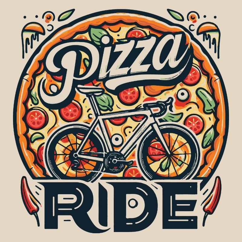Conception de balade à vélo pizza
