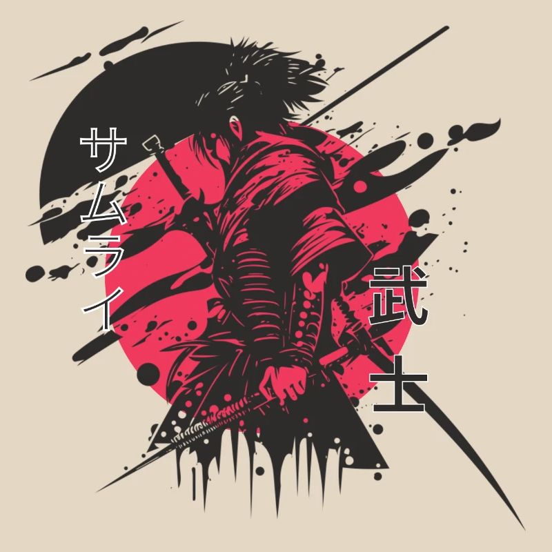 Elephant Samurai Neon Print