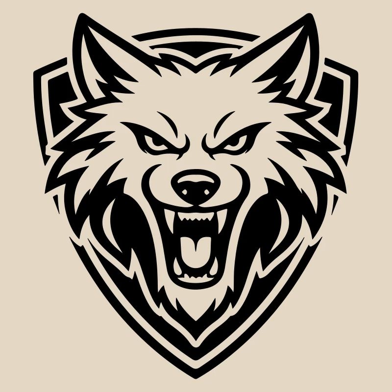 Wolf Kopf Wappen