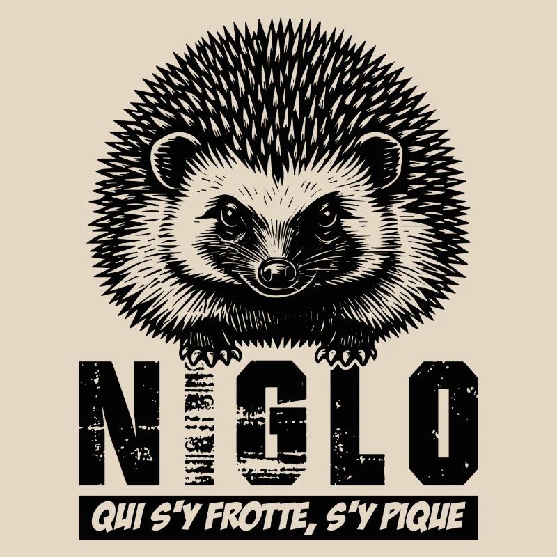 Igel – NIGLO, der sich daran reibt, wird gestochen,