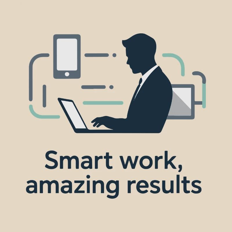 Silhouette de la technologie Smart Work