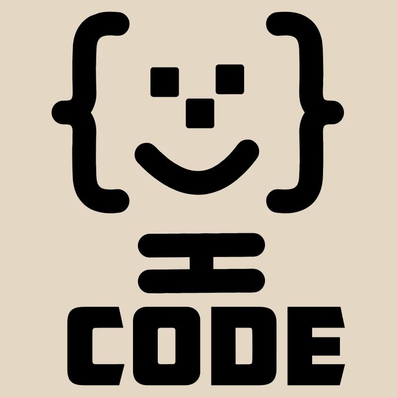 Logo du code du programmeur principal avec texte CODE