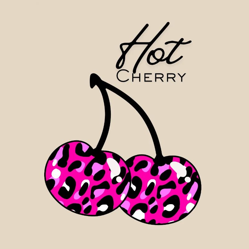 Pink leopard pattern cherry