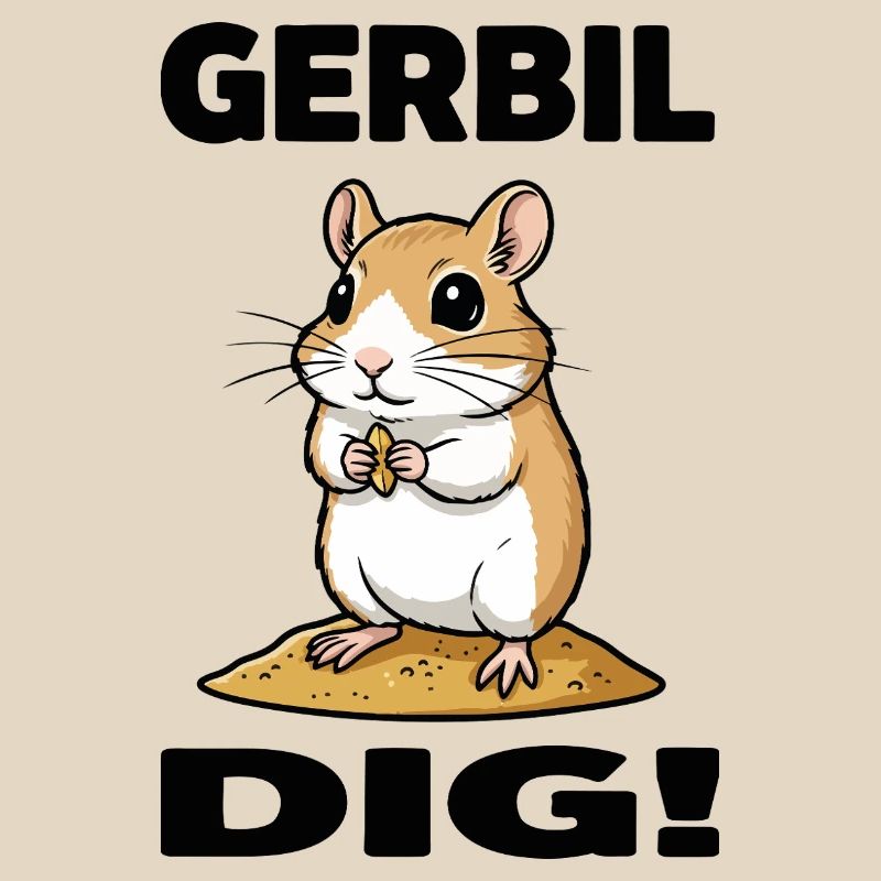Gerbille Dig Gerbil Rongeur Grain Sable