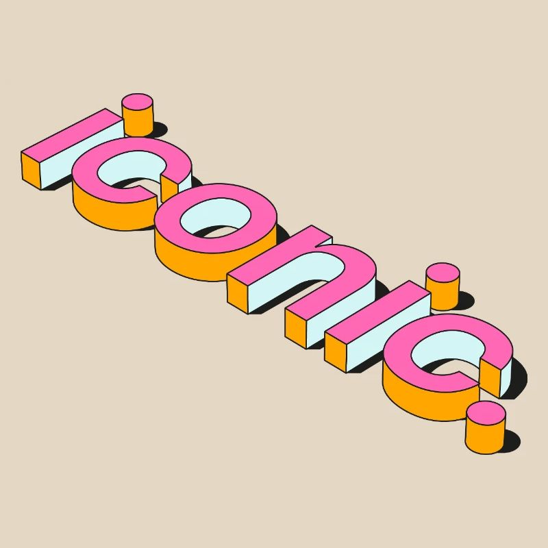 Conception de typographie 3D rétro emblématique