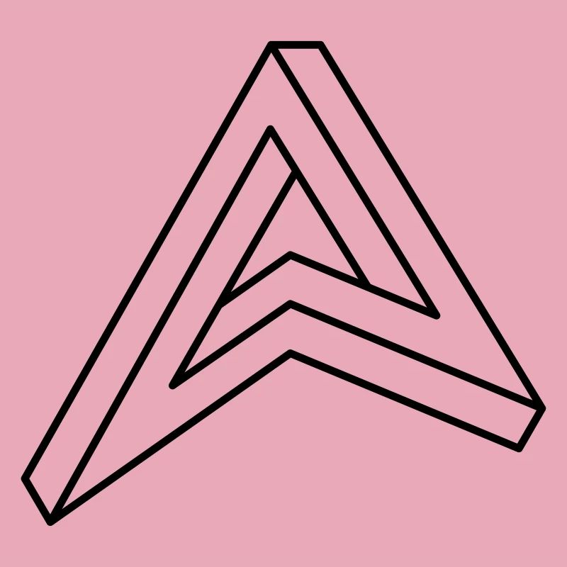 impossible chiffre Hipster géométrie triangle Escher
