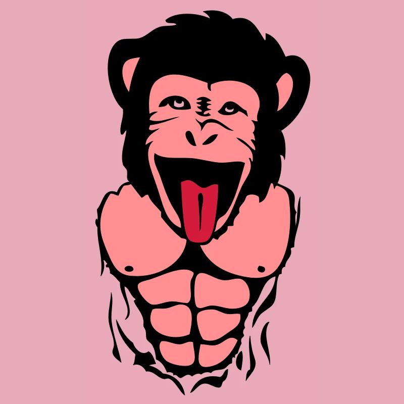 singe gorille monkey tete4 corps muscle1