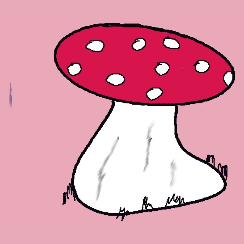 Motif de dessin animé Red Toadstool