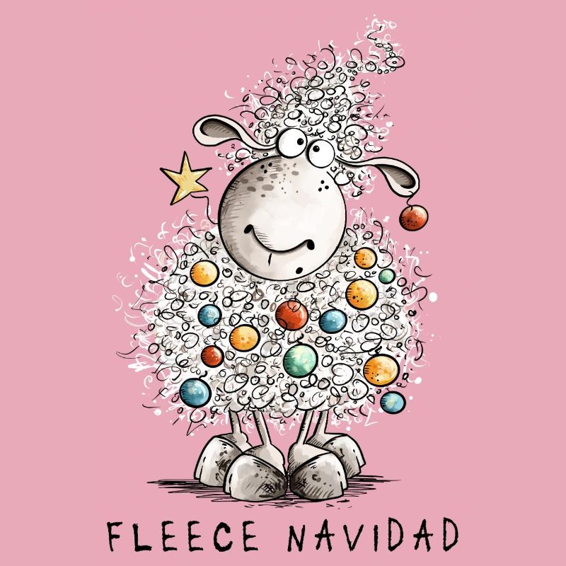 Fleece Navidad Christmas Sheep Cartoon Sheep