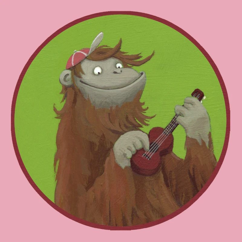Affe mit Ukulele