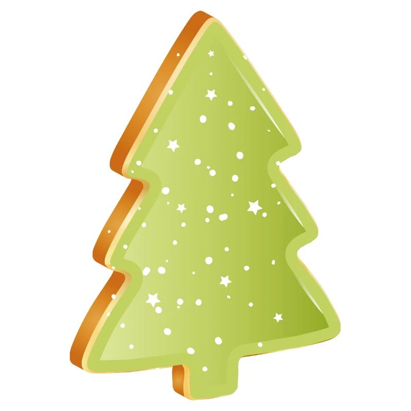 Biscuits au sapin de Noël avec glaçage vert