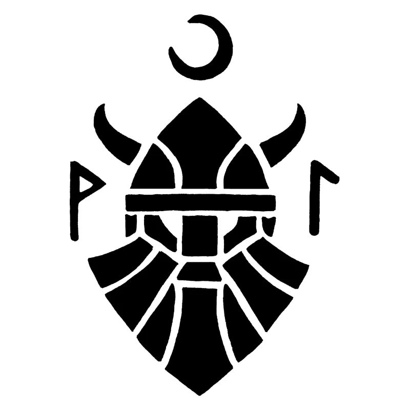 Schwarzes Wikinger-Krieger-Symbol