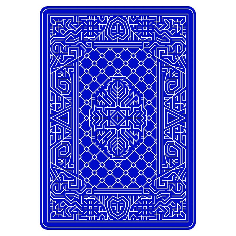 Geometric Playing Card Vector Art Blue
