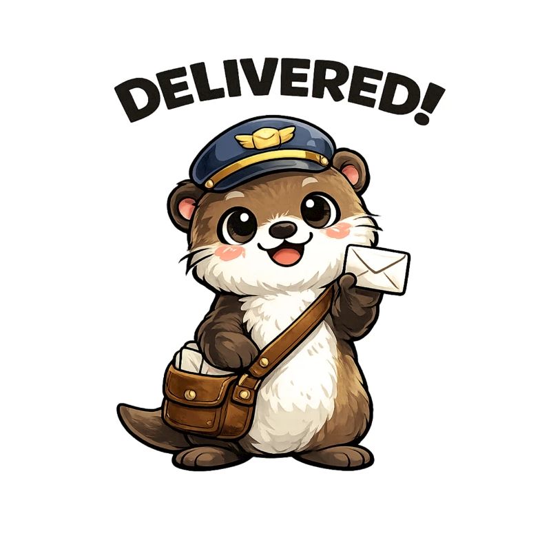 Otter Postbote Liefert