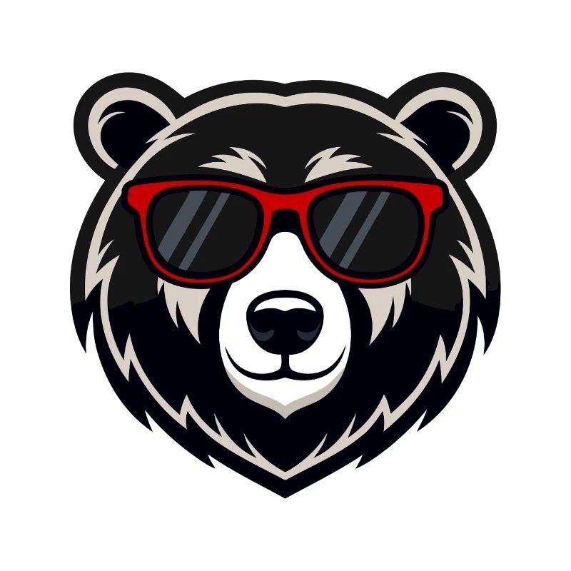Coole Teddybär-rote Brille