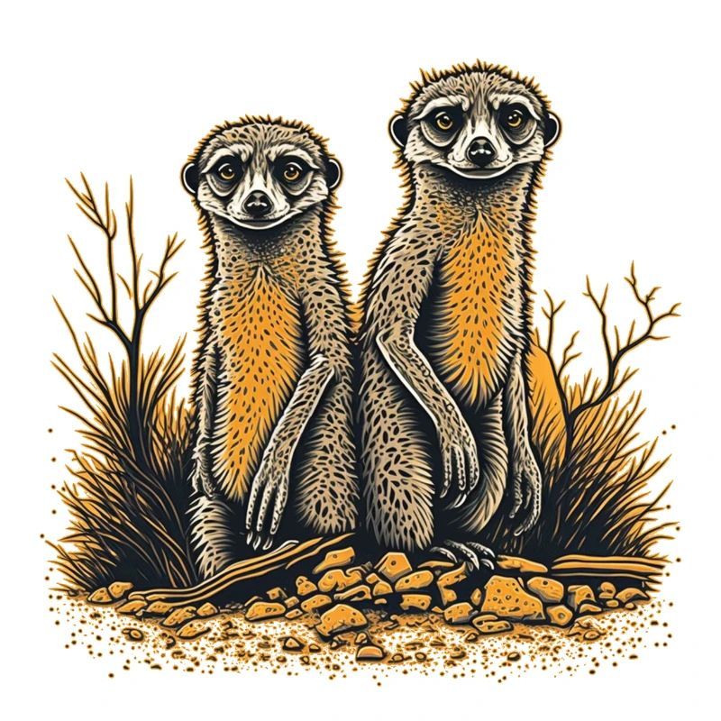 Zwei Erdmännchen
