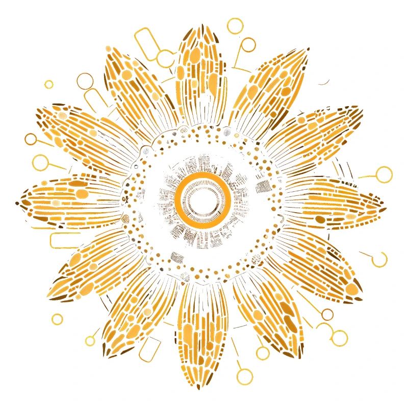 Boho Sunflower Mandala Pattern