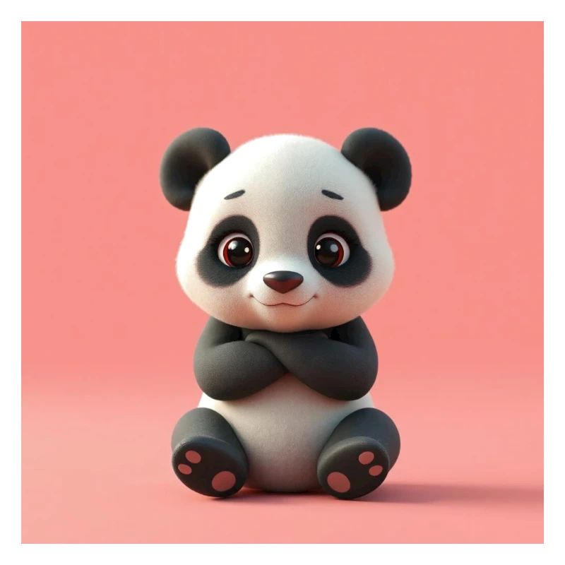 Panda mit Cartoon-Effekt