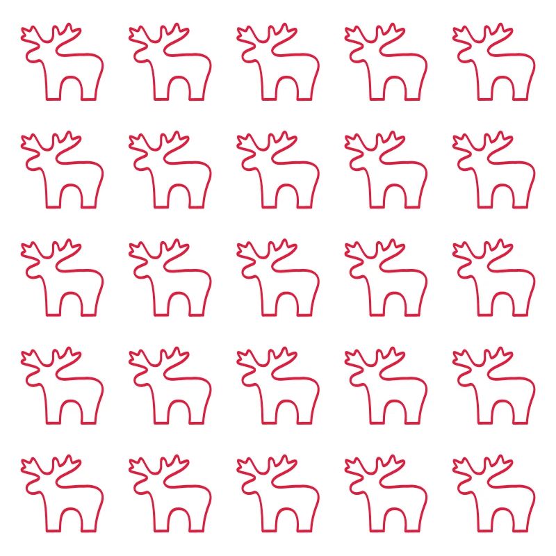 Red Reindeer Silhouette Pattern