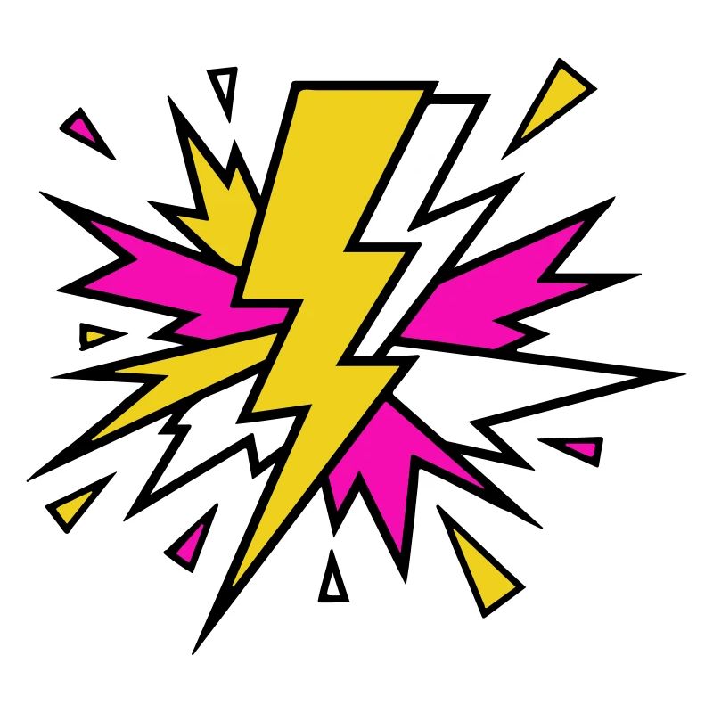 Gelber Strahl Neon-Explosion