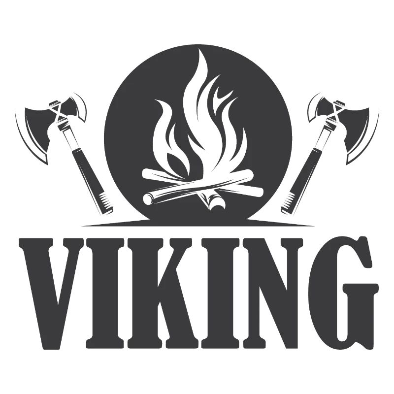 Icône viking hache symbole feu graphique