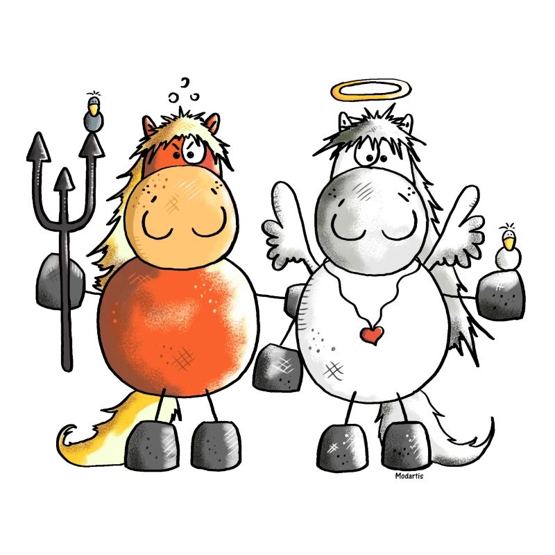 Teufel Vs Engel Pferde - Pferd