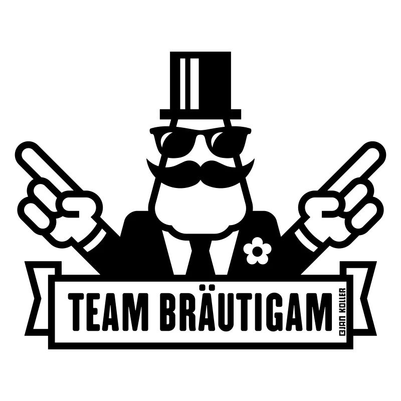 Team Bräutigam Handzeichen (Polterabend JGA / 1C)