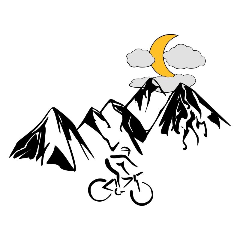 Mountainbiker mit Bergen