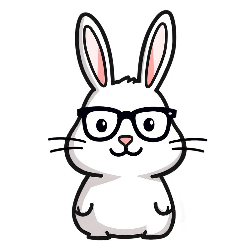 Rabbit with glasses