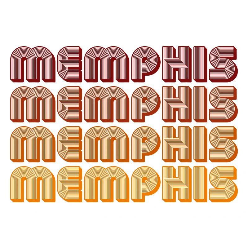 Memphis Gradient Text Repeat