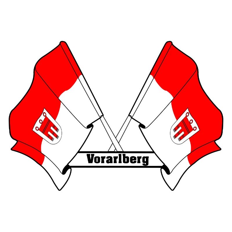 Vorarlberg-Flaggen mit Text