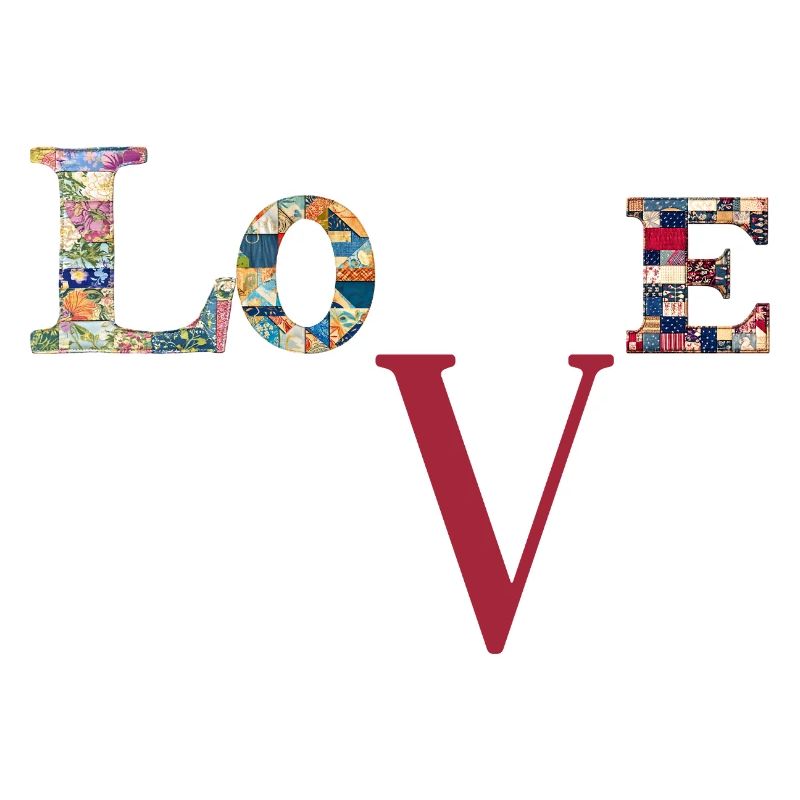 Love Patchwork Typography