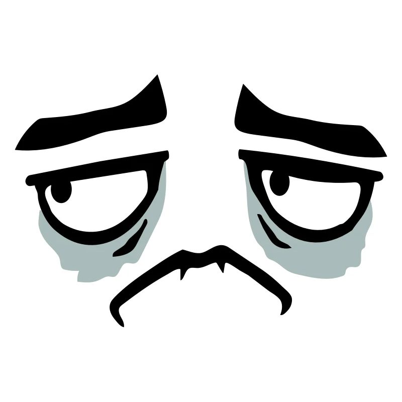 Grumpy sad disappointed face funny