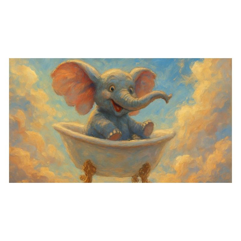 Bain d’éléphant dans le ciel