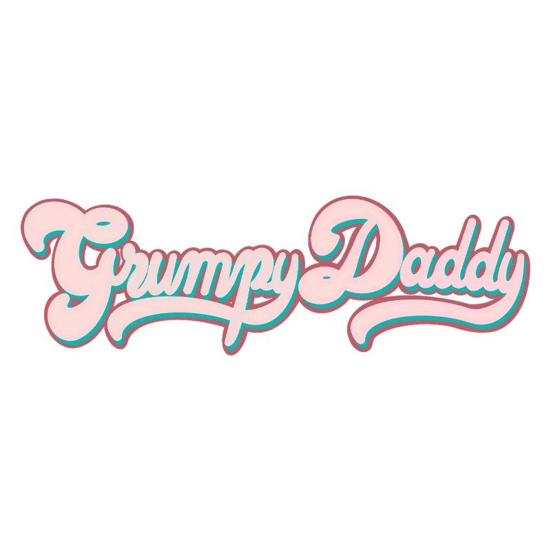 Grumpy Daddy Script rétro - Soutien-gorge de sport couleur