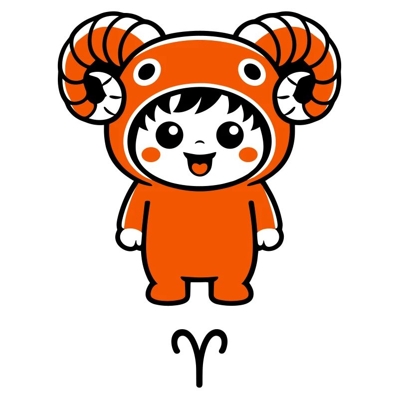 Sternzeichen Widder im Kawaii Style