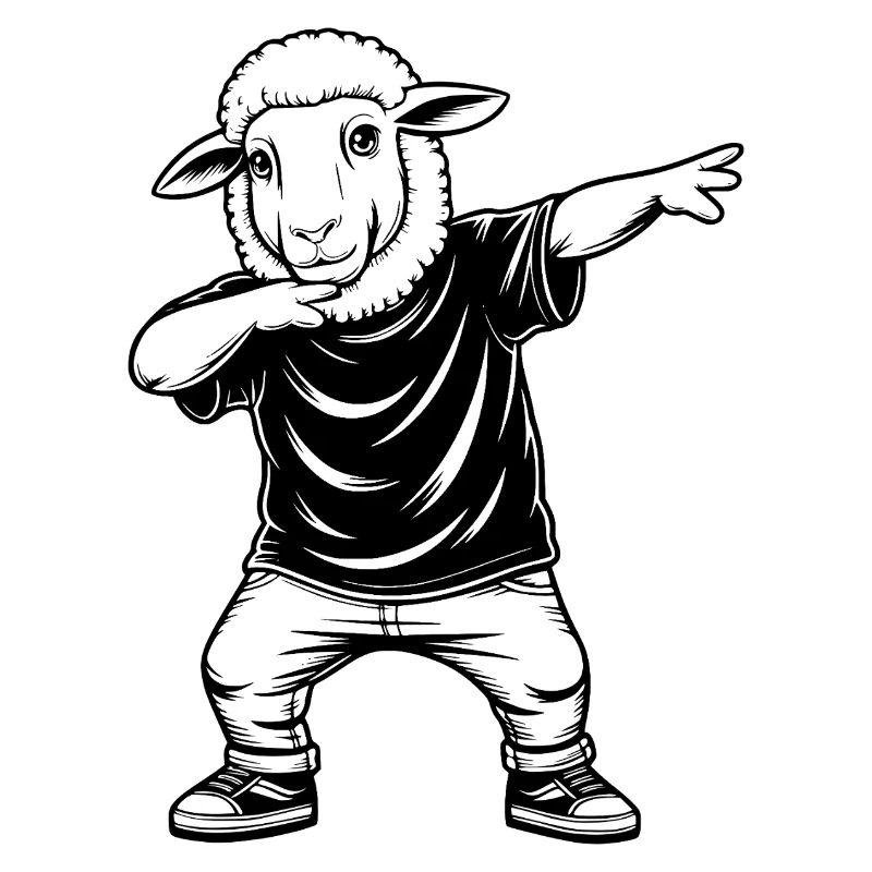 Dabbing Schaf