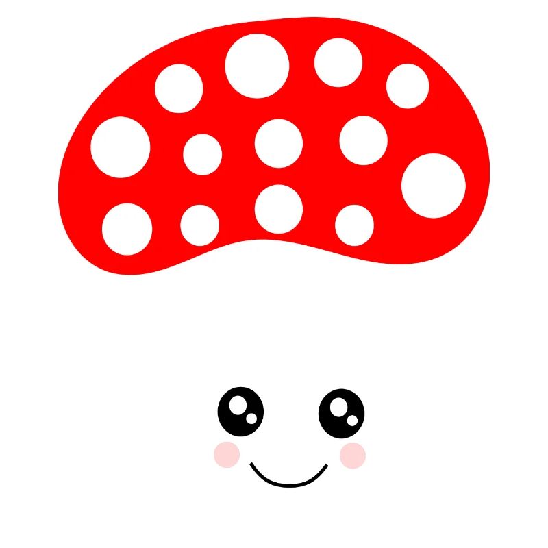 Kawaii, champignon, crapaud