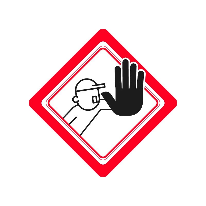 Unauthorized access prohibited Prohibition signs