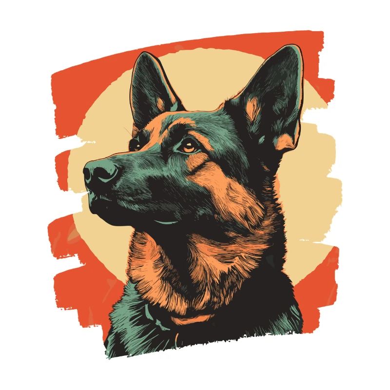 Schäferhund Retro