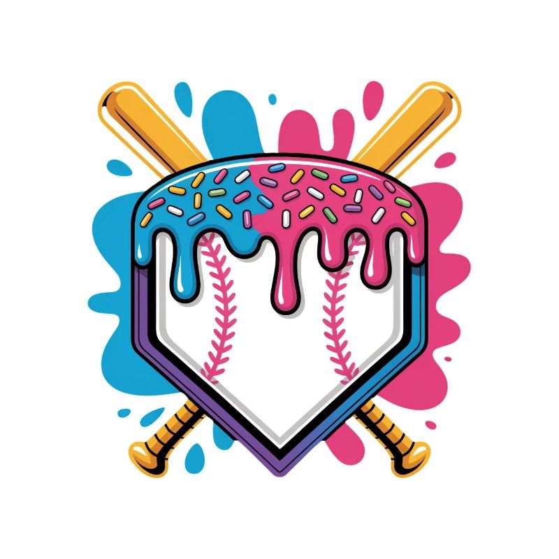 Baseball Home Plate Mit Eiscreme Streuseln