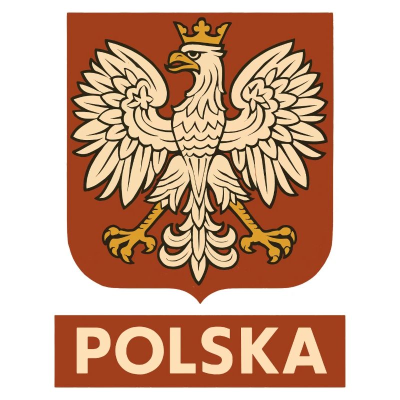 Polish White Eagle Vintage Heraldic Emblem