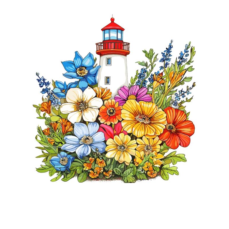 Leuchtturm Blütenfarben