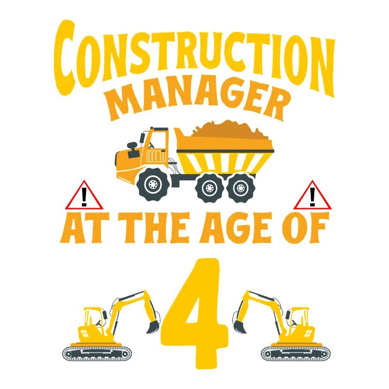 Fête de construction 4e anniversaire Camion de 4 ans