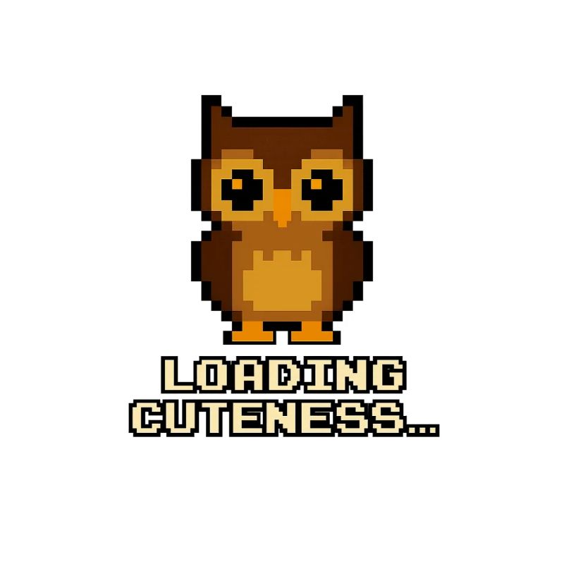 Pixel Eulen Loading Cuteness
