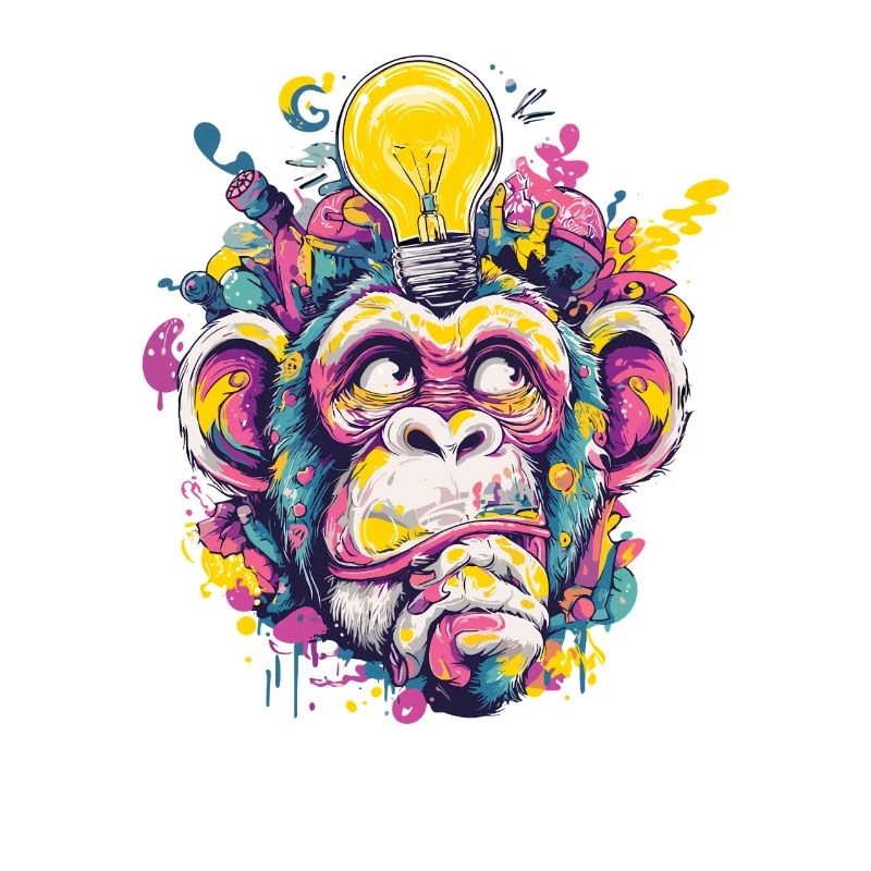 Glowing Monkey Graffiti