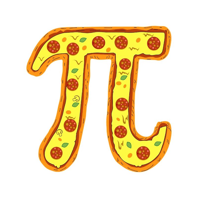 Pizza Pi Emblem Peperoni-Symbol