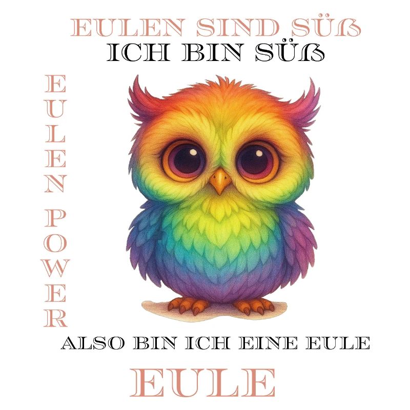Regenbogen Eulen Power