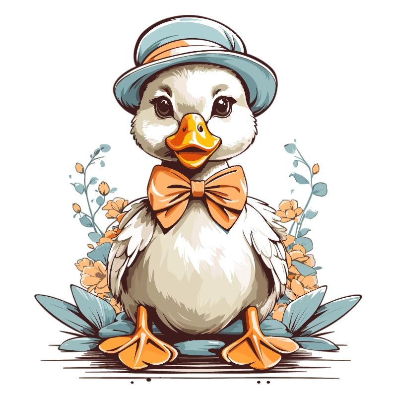 Duck with hat