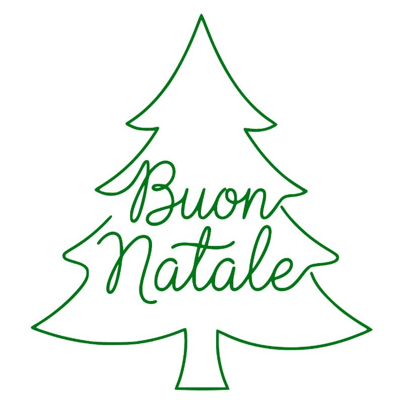 Conception du sapin de Noël Buon Natale